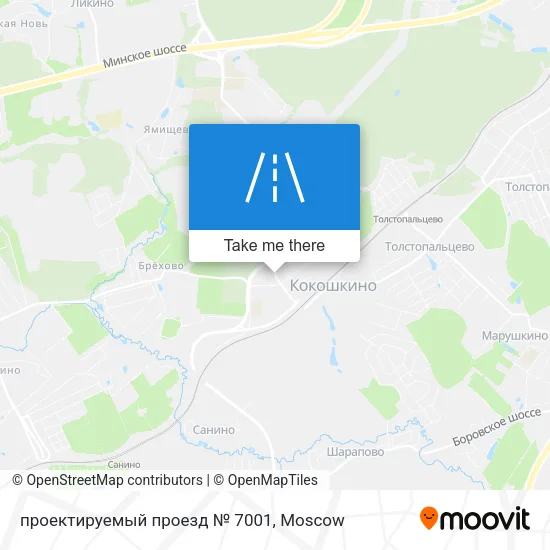 проектируемый проезд № 7001 map