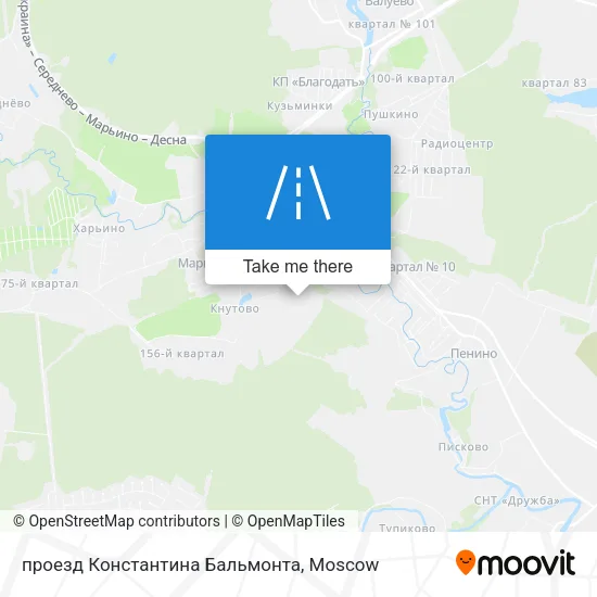 проезд Константина Бальмонта map