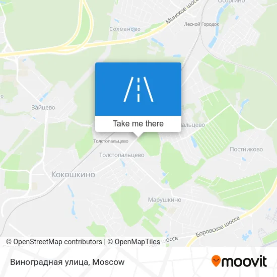 Виноградная улица map