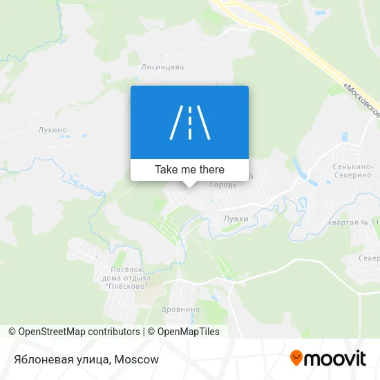 Яблоневая улица map