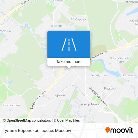 улица Боровское шоссе map