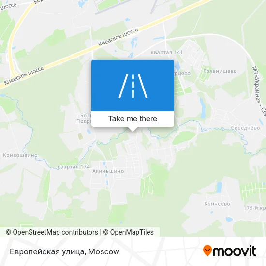 Европейская улица map