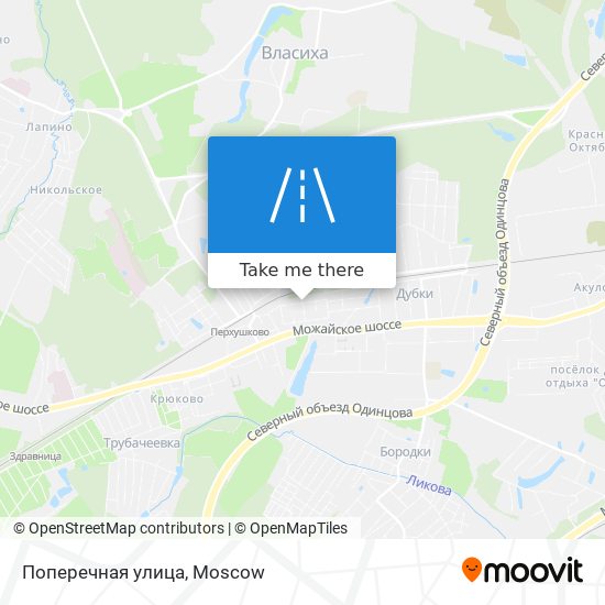 Поперечная улица map