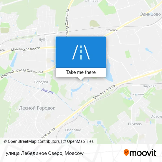 улица Лебединое Озеро map
