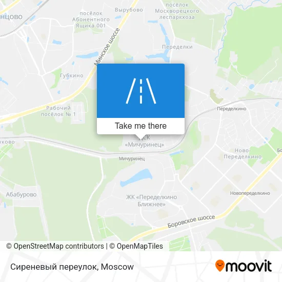 Сиреневый переулок map