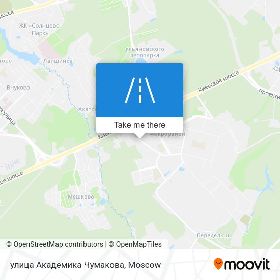 улица Академика Чумакова map