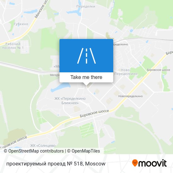 проектируемый проезд № 518 map