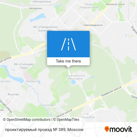 проектируемый проезд № 389 map