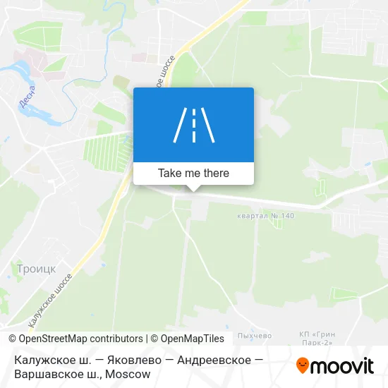 Калужское ш. — Яковлево — Андреевское — Варшавское ш. map