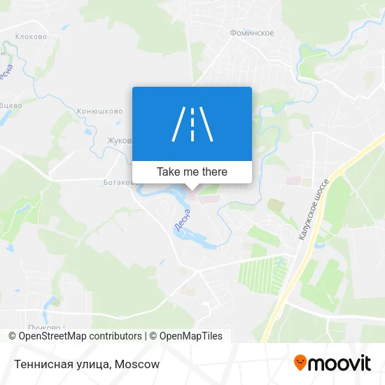 Теннисная улица map