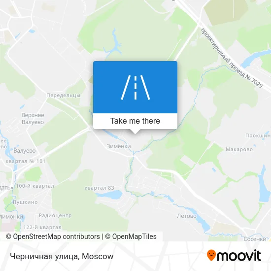 Черничная улица map