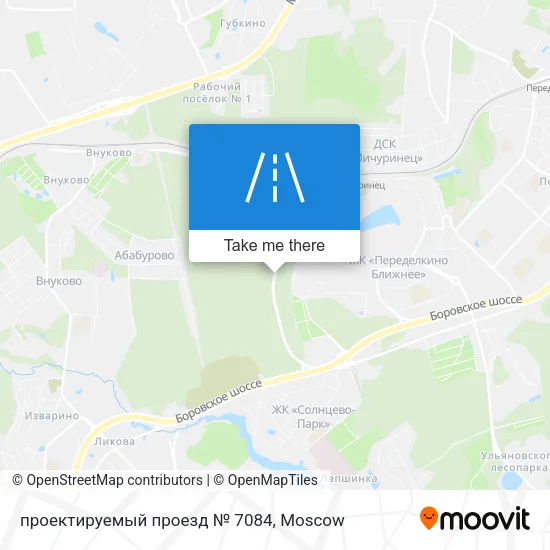 проектируемый проезд № 7084 map