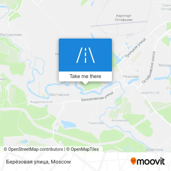 Берёзовая улица map