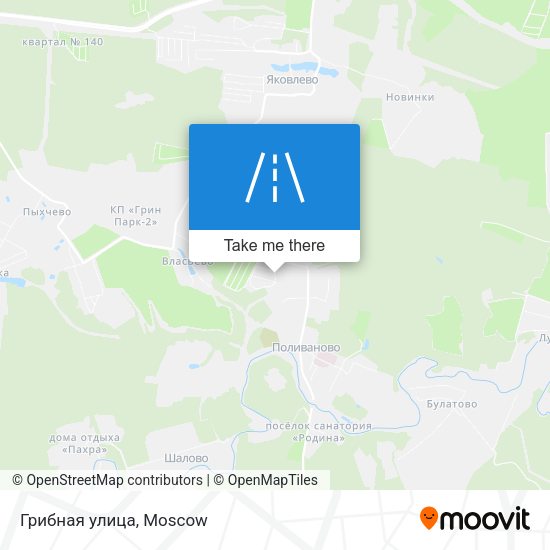 Грибная улица map
