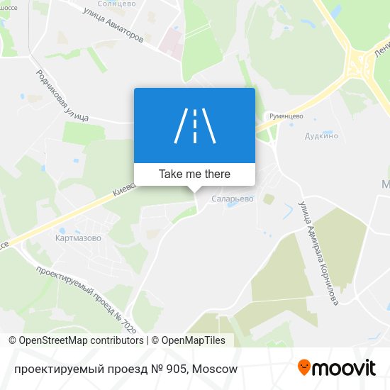 проектируемый проезд № 905 map