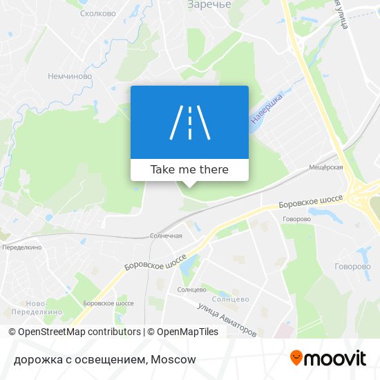 дорожка с освещением map