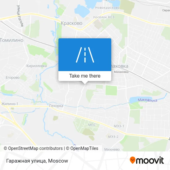 Гаражная улица map