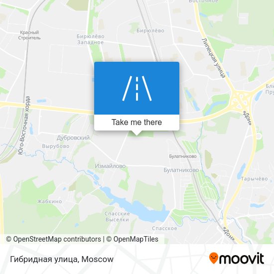 Гибридная улица map