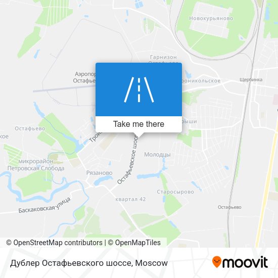 Дублер Остафьевского шоссе map