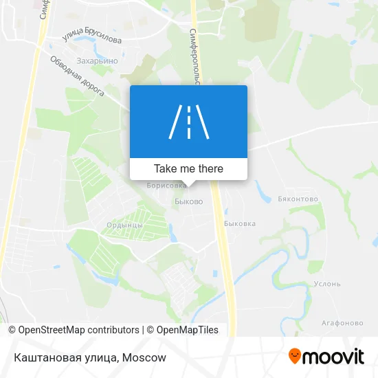 Каштановая улица map