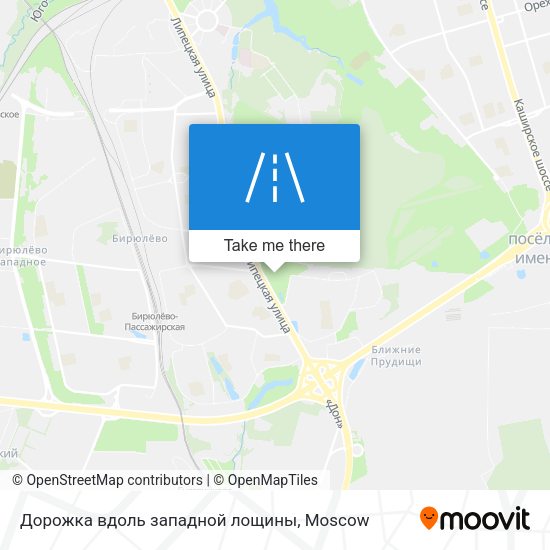 Дорожка вдоль западной лощины map