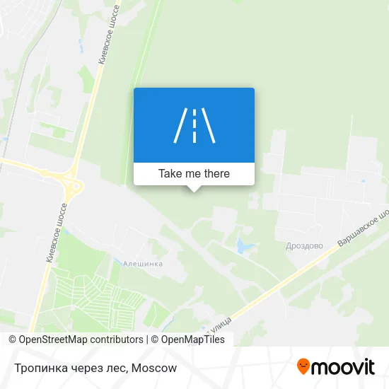 Тропинка через лес map