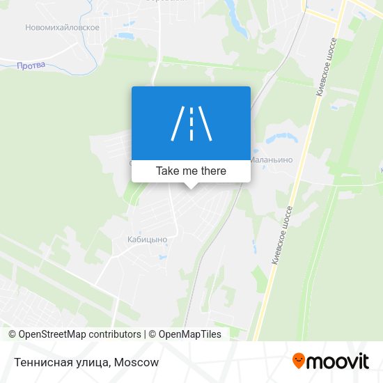 Теннисная улица map