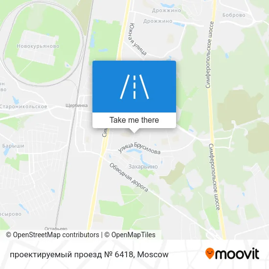 проектируемый проезд № 6418 map