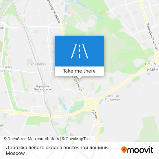 Дорожка левого склона восточной лощины map