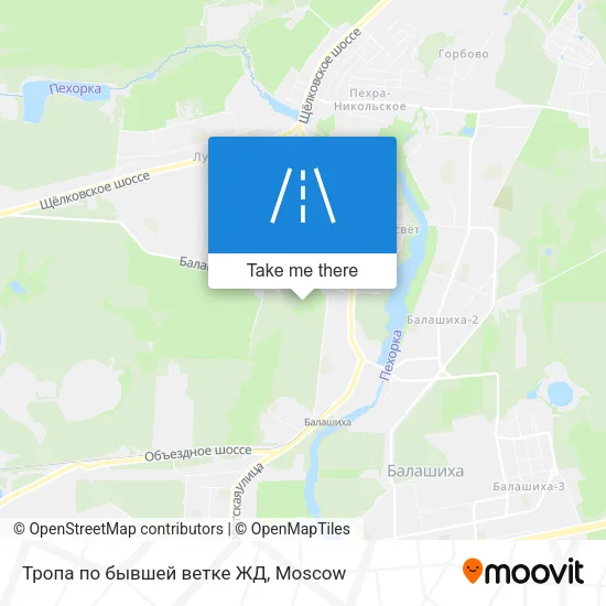 Тропа по бывшей ветке ЖД map