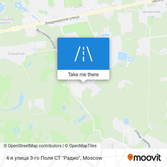4-я улица 3-го Поля СТ "Радио" map