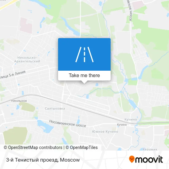 3-й Тенистый проезд map