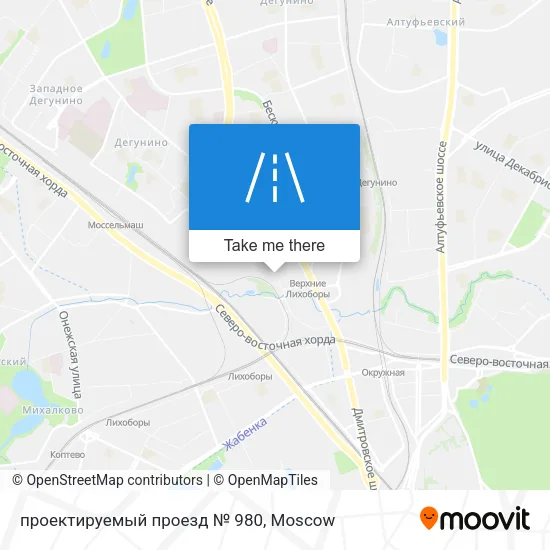 проектируемый проезд № 980 map
