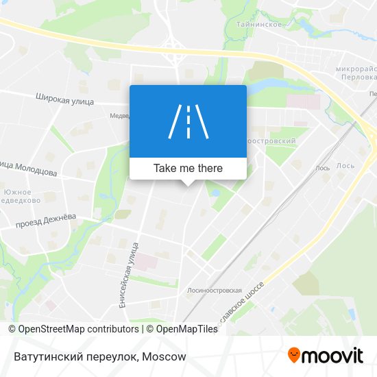 Ватутинский переулок map