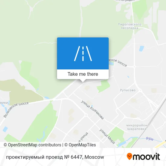 проектируемый проезд № 6447 map