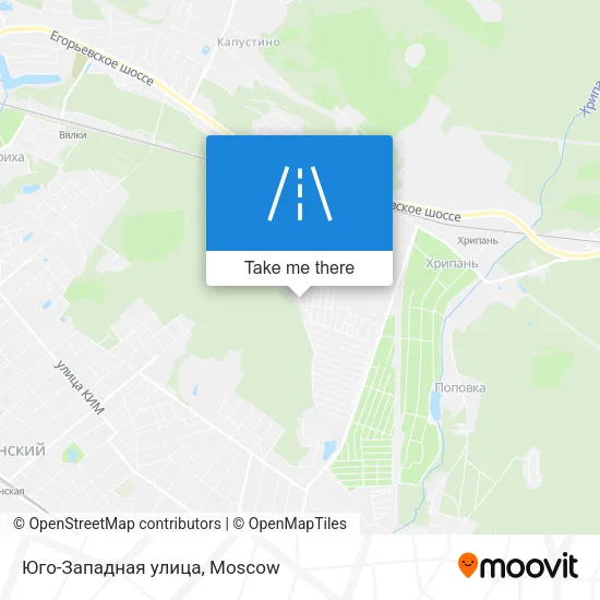 Юго-Западная улица map