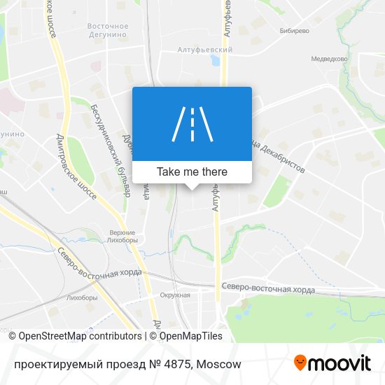 проектируемый проезд № 4875 map