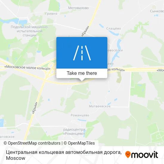 Центральная кольцевая автомобильная дорога map
