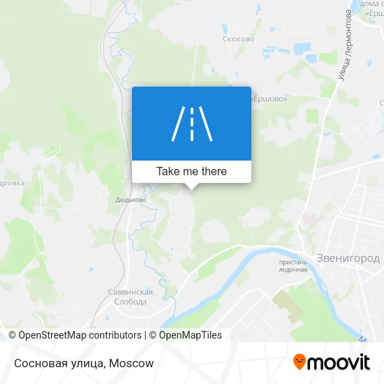 Сосновая улица map
