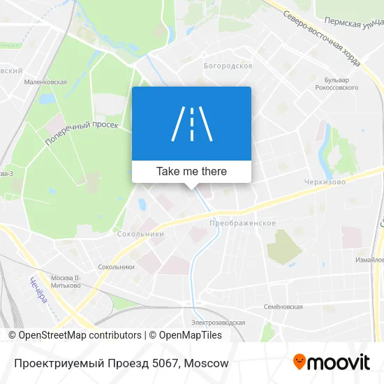 Проектриуемый Проезд 5067 map
