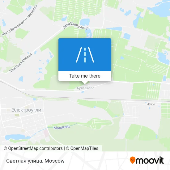 Светлая улица map