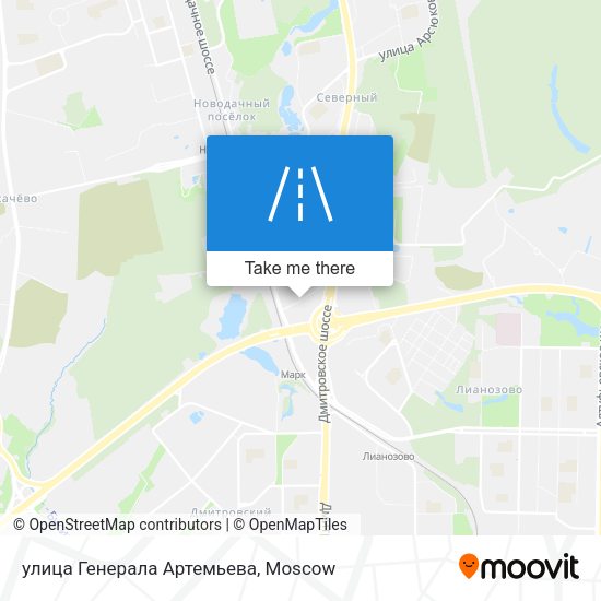улица Генерала Артемьева map