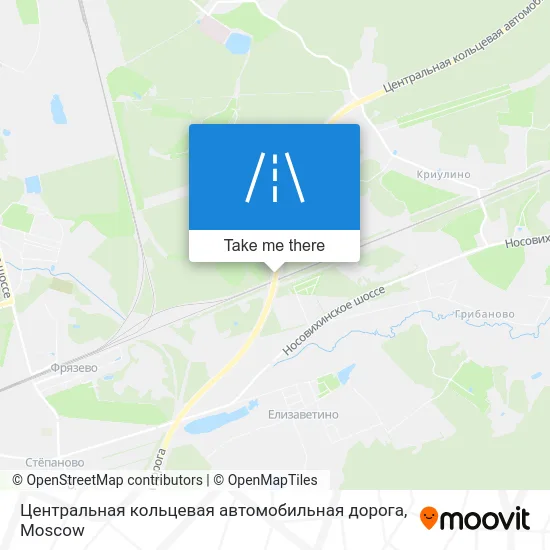 Центральная кольцевая автомобильная дорога map