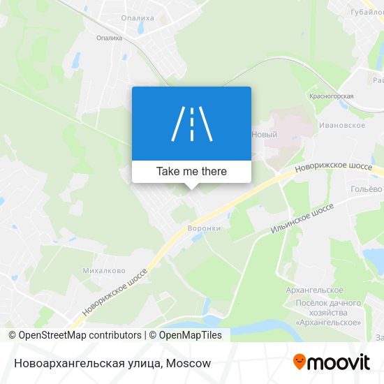 Новоархангельская улица map