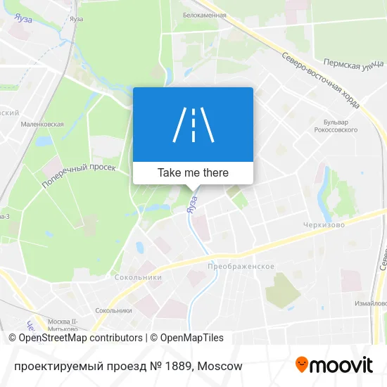проектируемый проезд № 1889 map