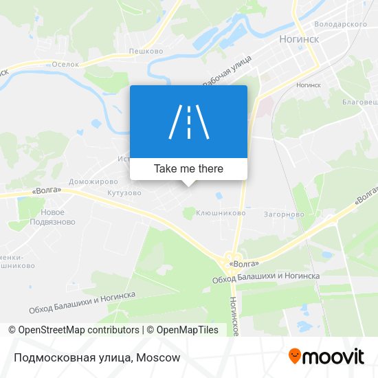 Подмосковная улица map