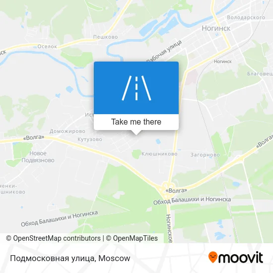 Подмосковная улица map