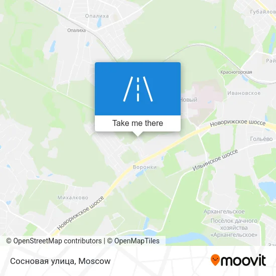 Сосновая улица map