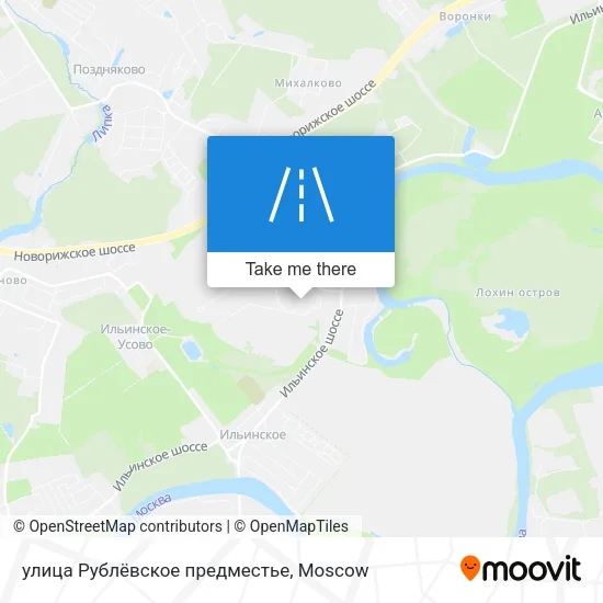 улица Рублёвское предместье map