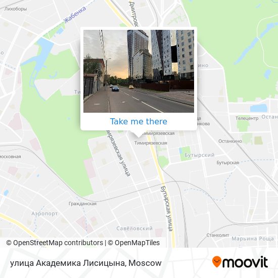 улица Академика Лисицына map